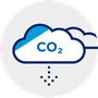 CO2 carbon capture cloud icon