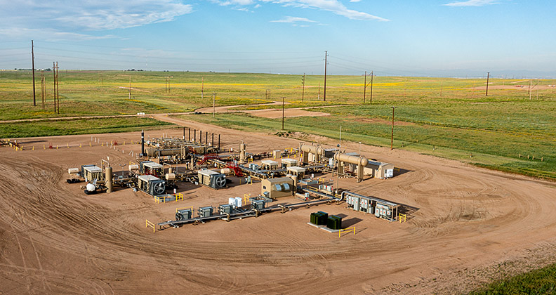 Aerial view of tankless facility