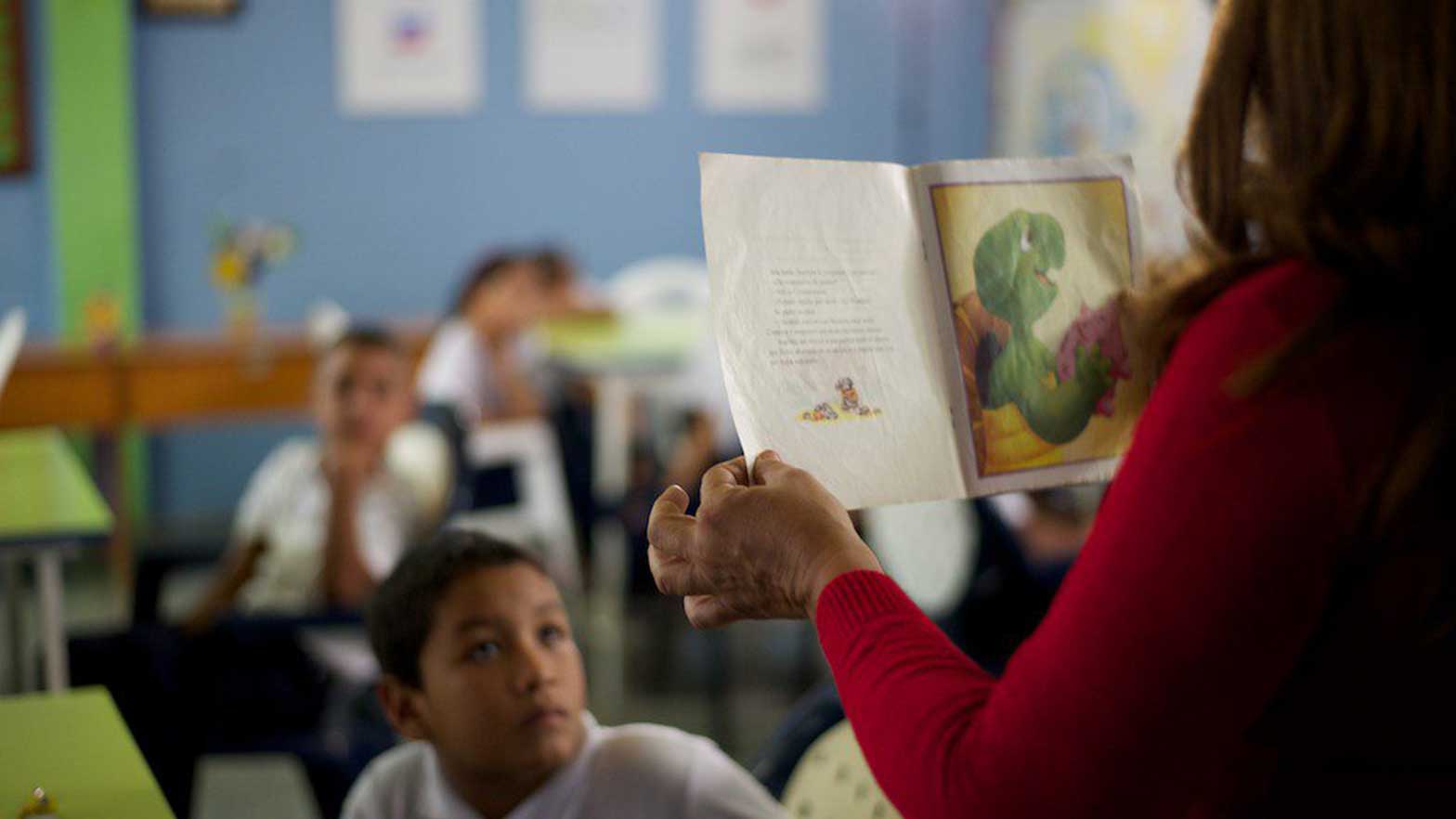 Chevron’s flagship educational program in Venezuela Aula20 was developed in remote and vulnerable areas of the country. Children and teachers at the U.E Padre Salinero Fe y Alegria school in rural Eastern Venezuela, are pictured in this file photo.