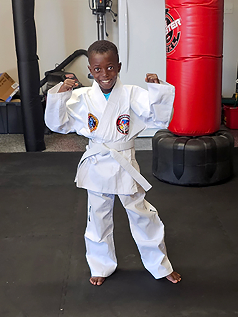 Wilguens Antonio in taekwondo outfit