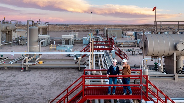 Oil and gas production facility in Colorado