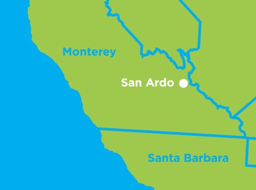 San Ardo Map