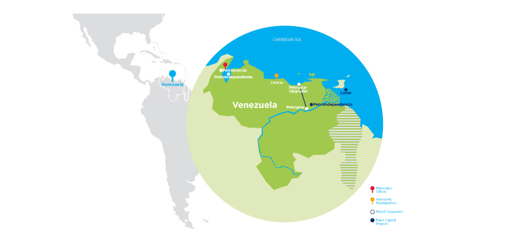 Map of Chevron's operations in Venezuela