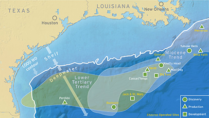 gulf mexico chevron big foot deepwater project map gom drilling projects sanctions development energy 2010 gcaptain sanctioned